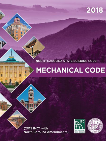 North Carolina State Building Code: Mechanical Code 2018